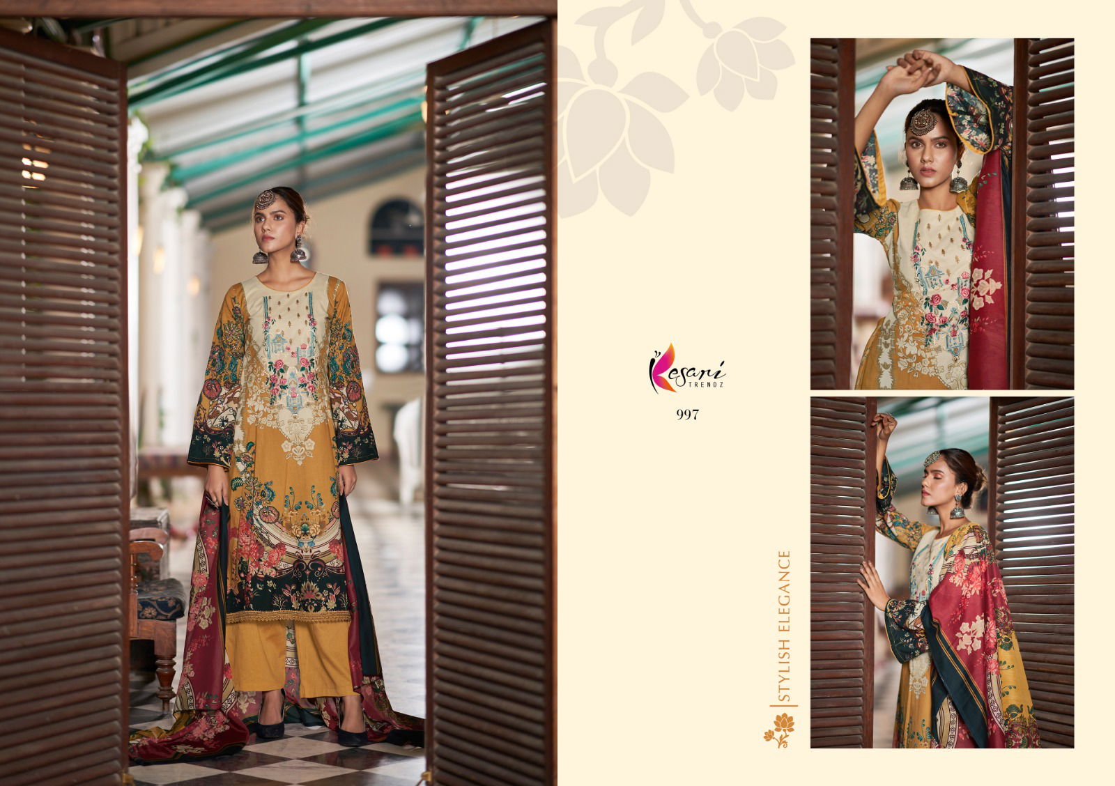 Kesari Casual Wear Wholesale Karachi Cotton Dress Material